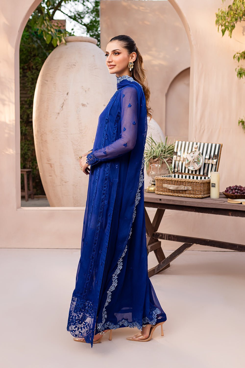 Sapphire Symphony   Azure   Ensembles   Feative 3pcs   Eid   2024   Collection 5 gulbuy.com