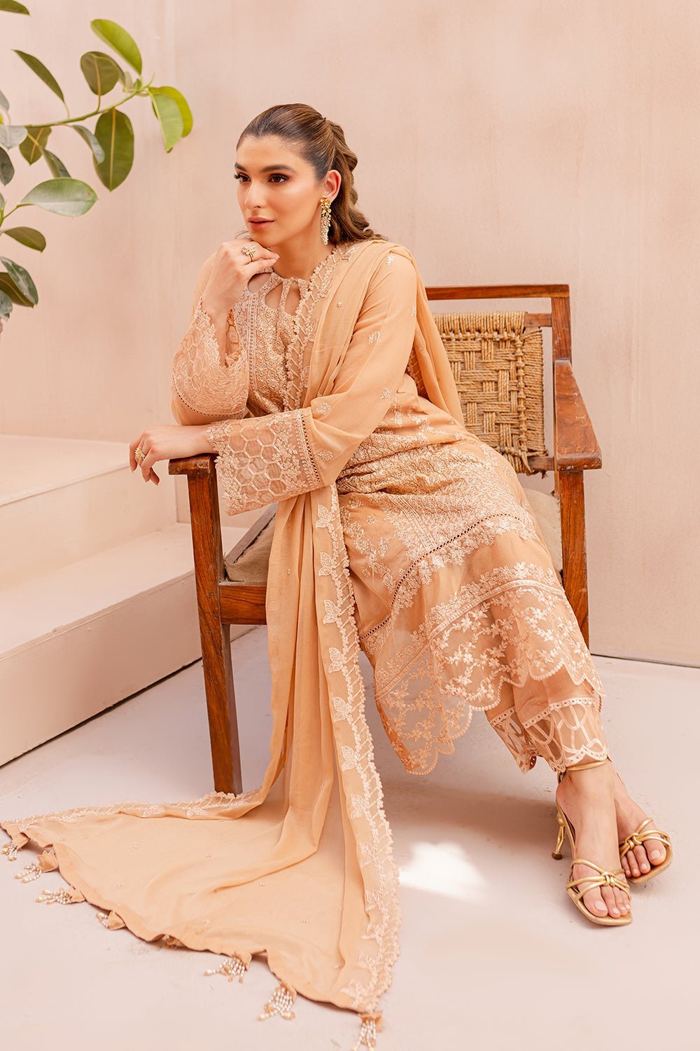 Sunlit   Azure   Ensembles   Feative 3pcs   Eid   2024   Collection 5 gulbuy.com