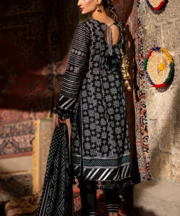 printed lawn dupatta printed lawn shirt dyed trouser gulahmed back cl 52412a 1