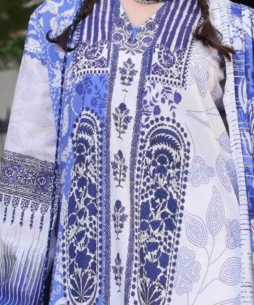printed lawn dupatta printed lawn shirt dyed trouser gulahmed bottom cl 52509 2