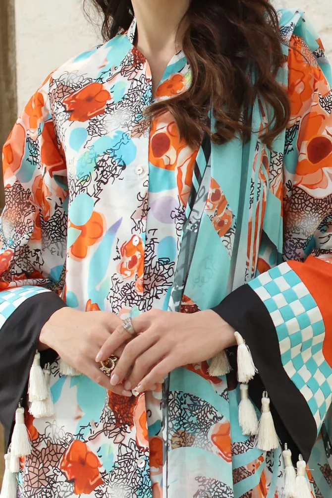 printed lawn dupatta printed lawn shirt dyed trouser gulahmed bottom cl 52563 2