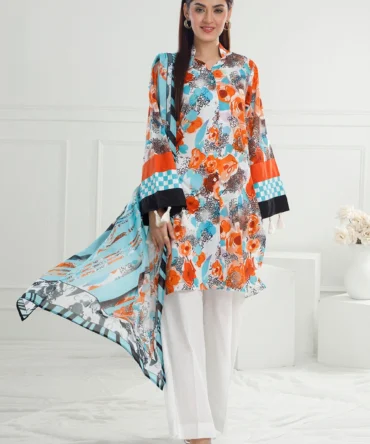 printed lawn dupatta printed lawn shirt dyed trouser gulahmed bottom cl 52563 3