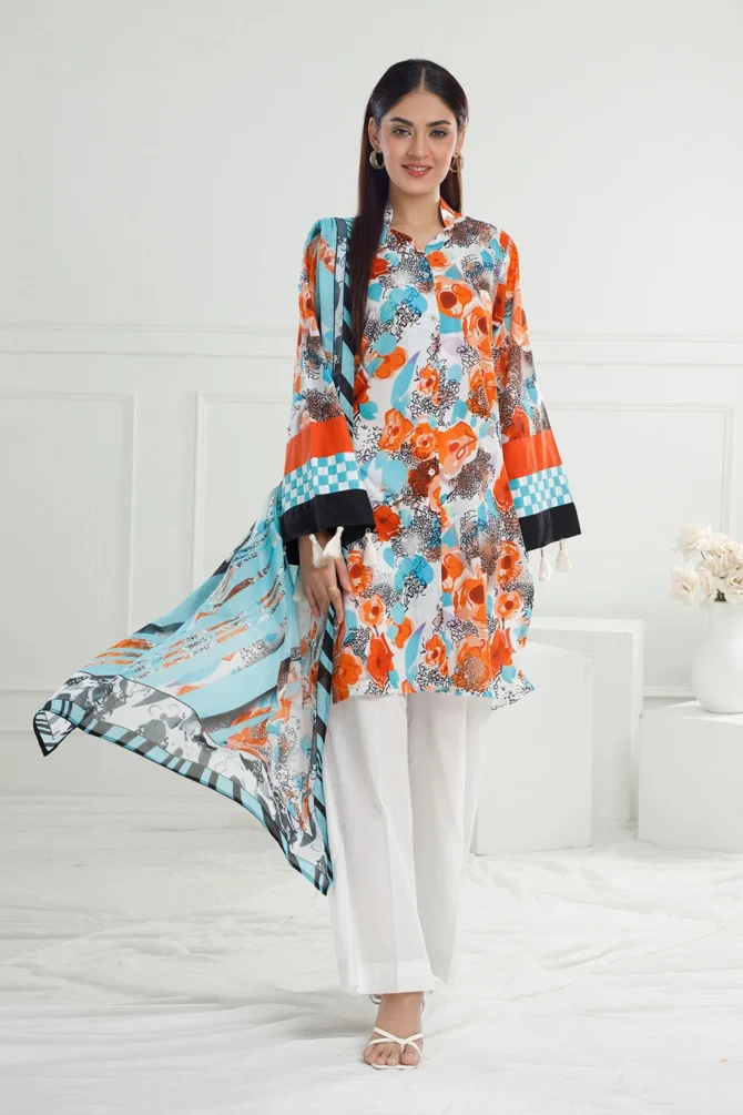 printed lawn dupatta printed lawn shirt dyed trouser gulahmed bottom cl 52563 3