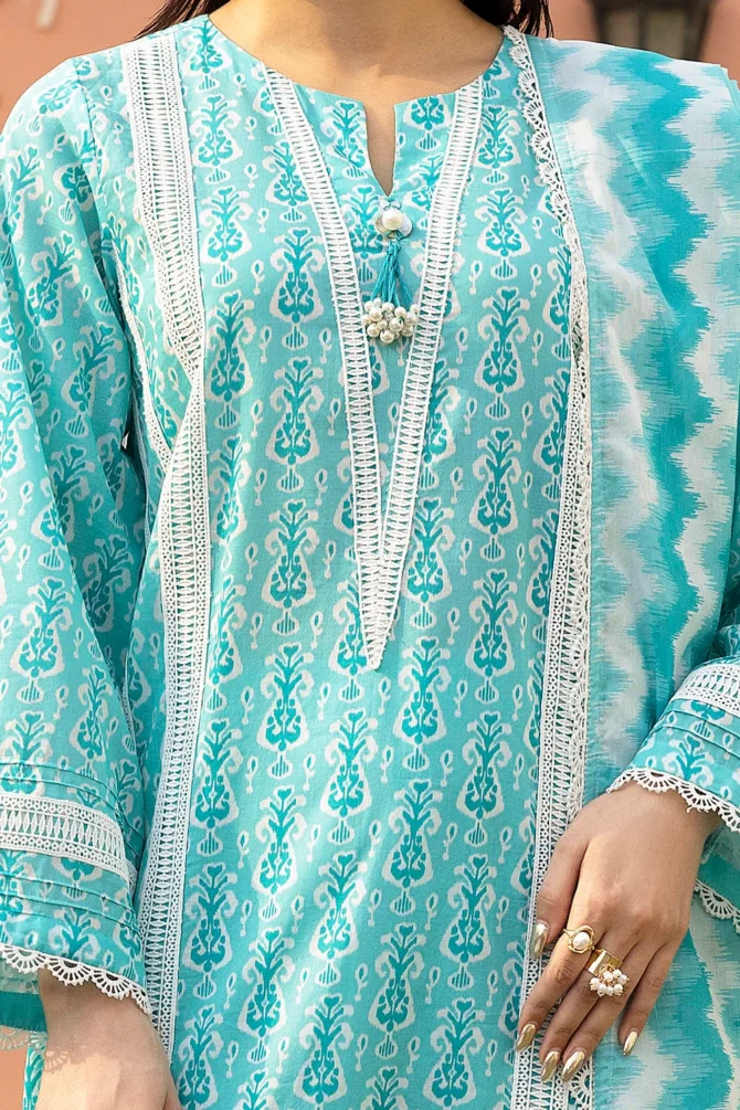 printed lawn dupatta shirt dyed trouser gulahmed sd 52111 close