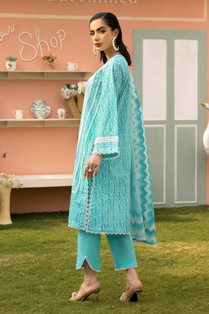 printed lawn dupatta shirt dyed trouser gulahmed sd 52111 side