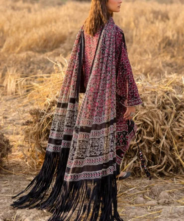 printed lawn shirt dupatta dyed trouser gulahmed cl 52623 back