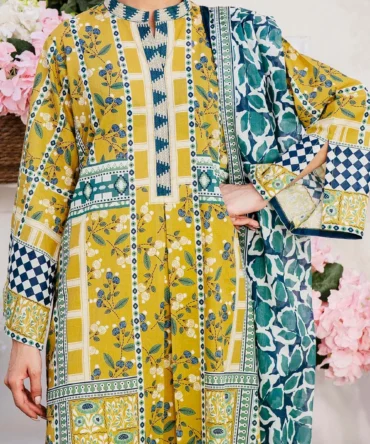 printed lawn shirt dupatta dyed trouser gulahmed sd 52115 close