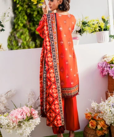 printed lawn shirt dupatta dyed trouser gulahmed sd 52117 back