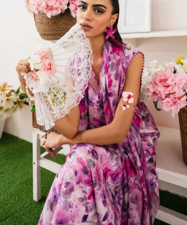 printed lawn shirt dupatta dyed trouser gulahmed sd 52120 half