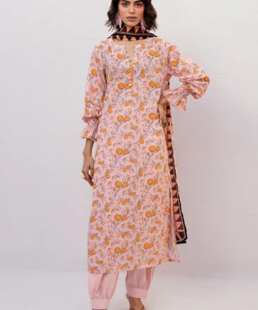 printed lawn shirt dupatta dyed trouser gulahmed sd 52121 front