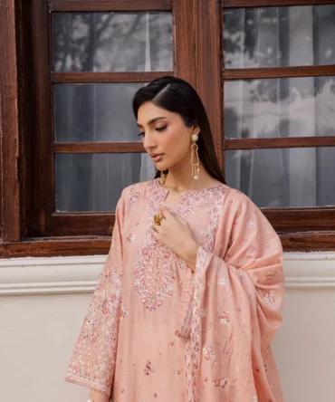 Peach Line 3Pc Festive Embroidered Lawn BATIK 25195460984878