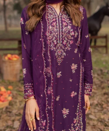 Purple Garden 3Pc Festive Embroidered Lawn BATIK 25207732731950