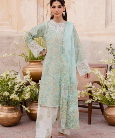 Green Elika 3Pc Festive Eid Prints BATIK 25255896612910