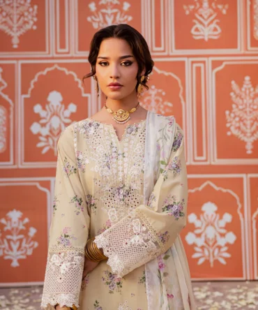 Yellow Pie 3Pc Festive Eid Prints BATIK 25255901134894