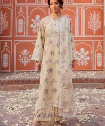 Yellow Pie 3Pc Festive Eid Prints BATIK 25255901167662