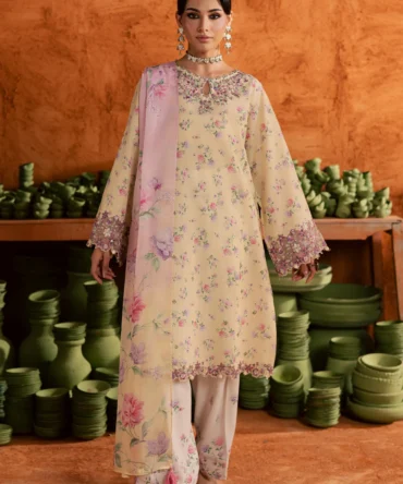 Yellow Lamia 3Pc Printed Lawn Dress BATIK 25340307800110 1800x1800