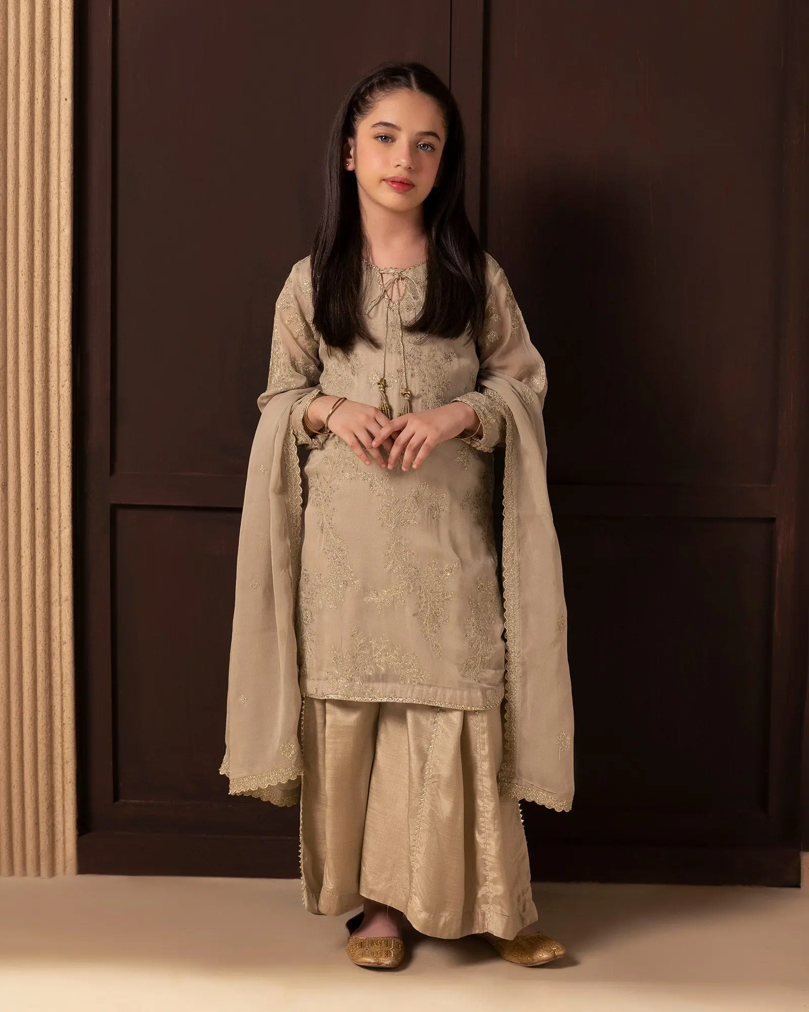 Kids 3 Pcs Danedar Chiffon C9787 Sha Posh Textile 246686815